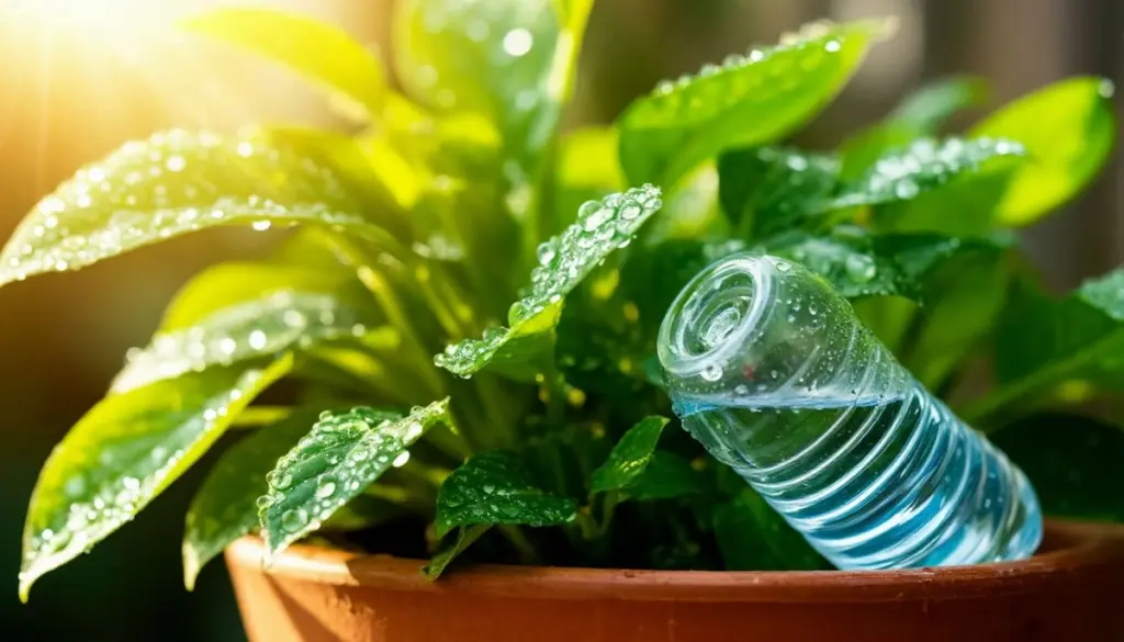 Slut med visne planter: Hjemmelavet drypvanding af en plastikflaske på 5 minutter